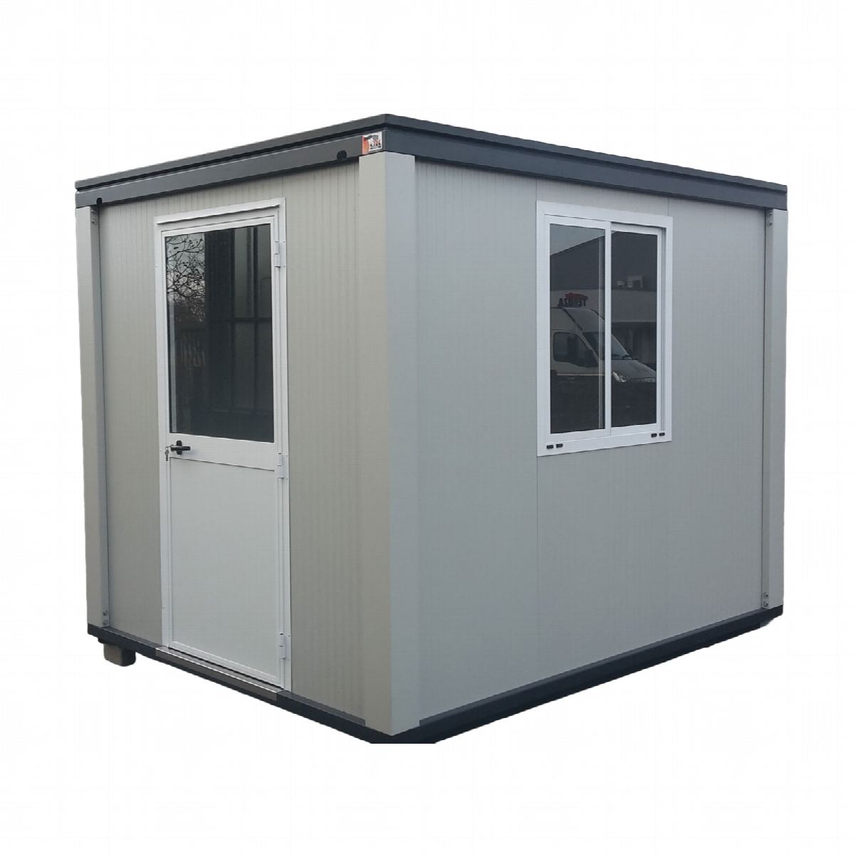 Kantoorunit, 3 meter met draai/kiepraam dubbel glas