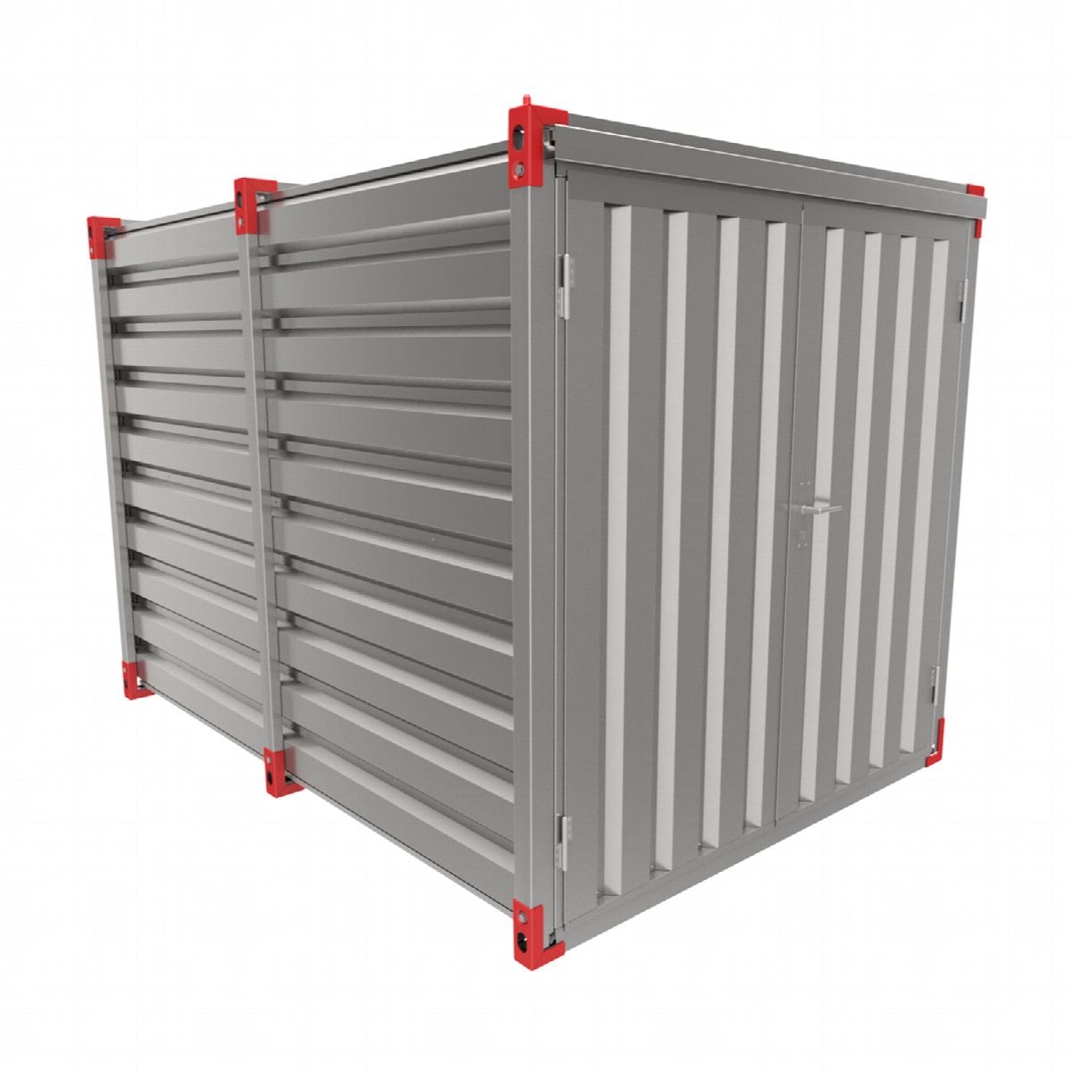 Materiaalcontainer dubbele deuren korte zijde - 3mtr