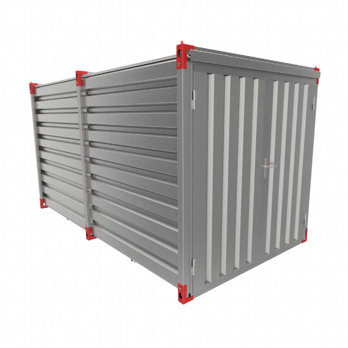 Materiaalcontainer dubbele deuren korte zijde - 4mtr