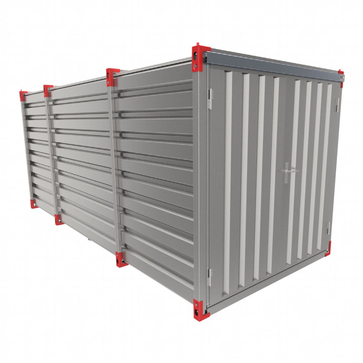 Materiaalcontainer dubbele deuren korte zijde - 5mtr