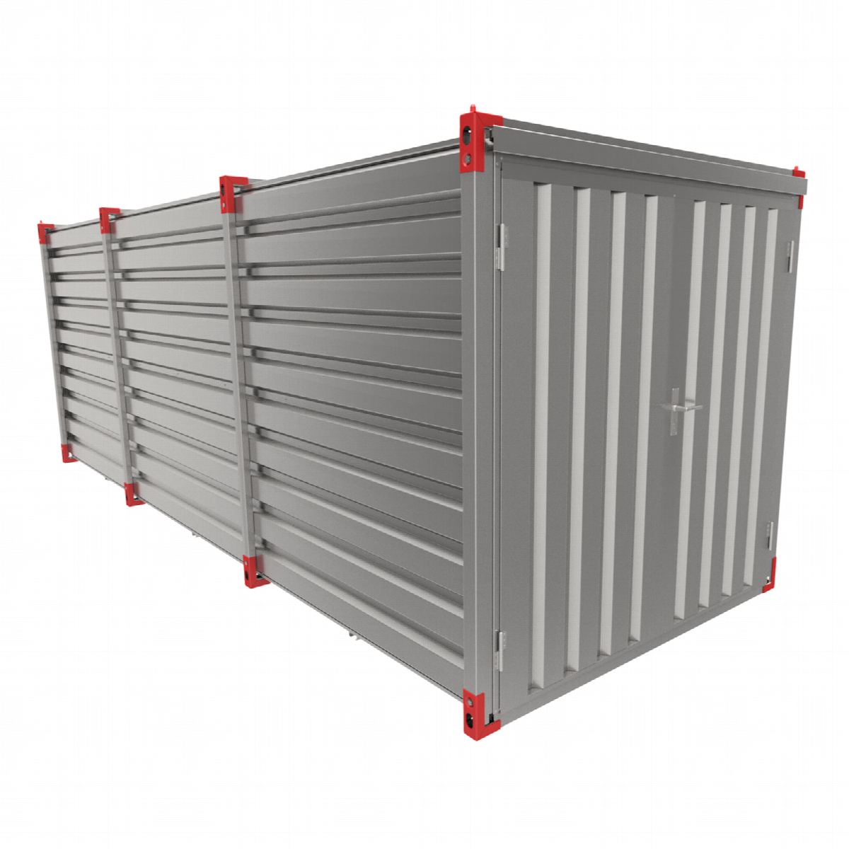 Materiaalcontainer dubbele deuren korte zijde - 6mtr
